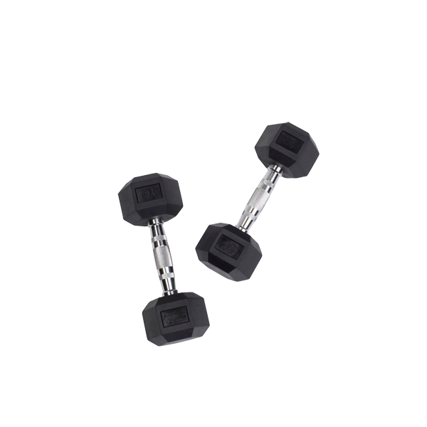 Body-Solid Rubber Hex Dumbbell
