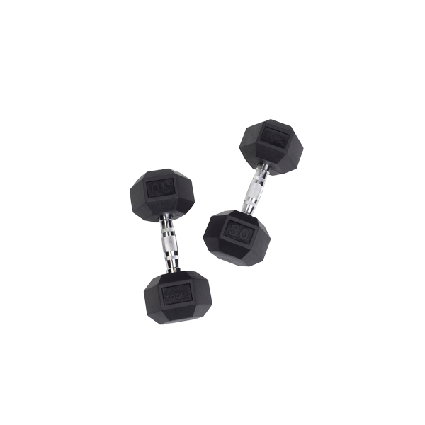 Body-Solid Rubber Hex Dumbbell