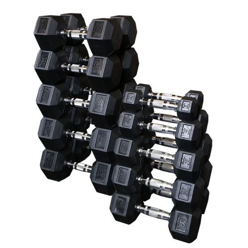 Body-Solid Rubber Hex Dumbbell